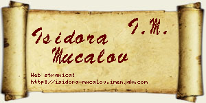Isidora Mučalov vizit kartica